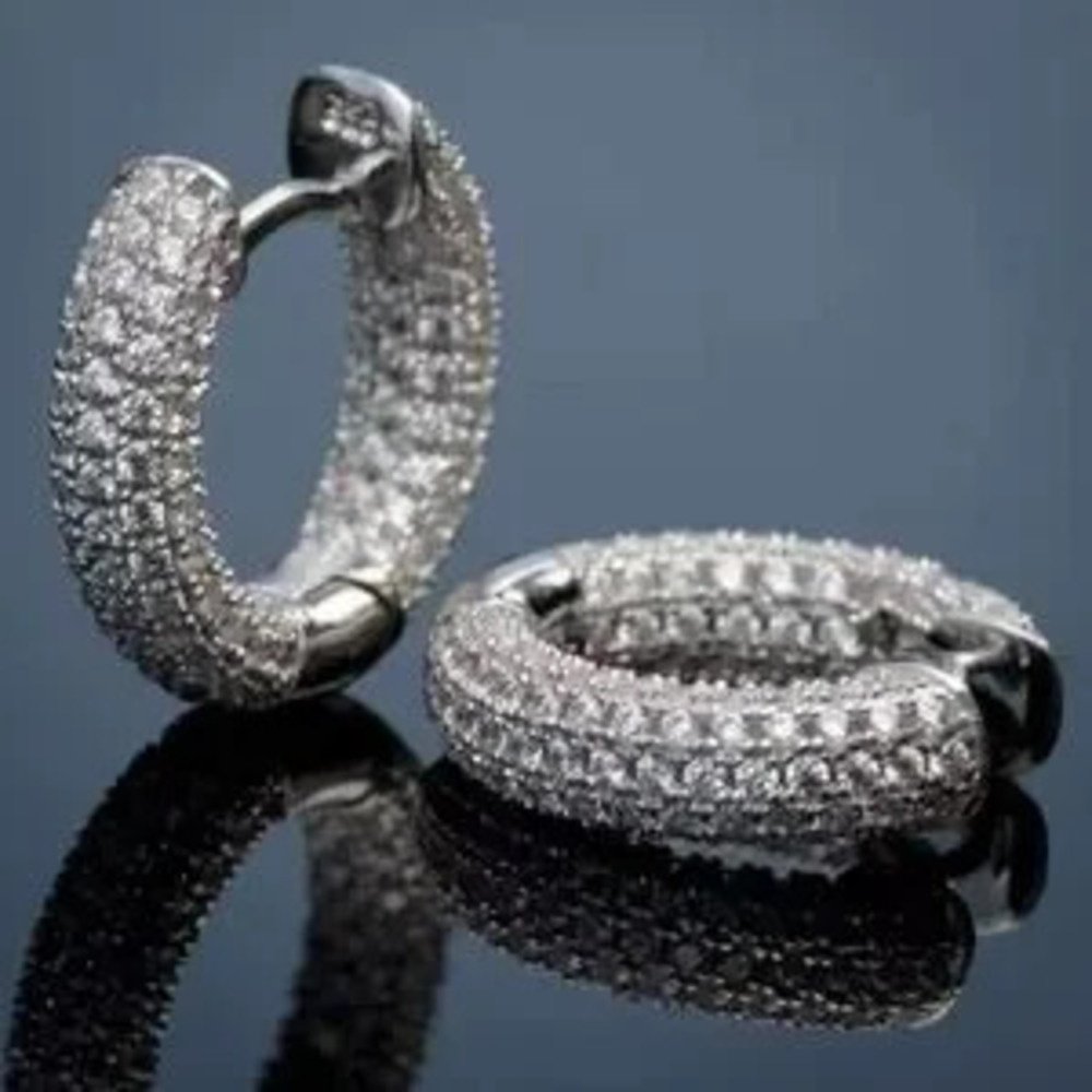 New Diamond Hoop Earrings